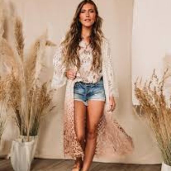 Buckle Gimmicks Ombre Kimono - Picture 1 of 4